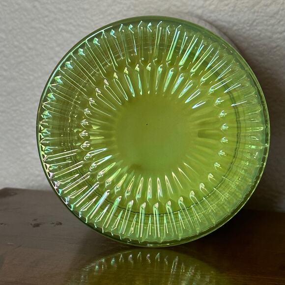 new! Bath & Body Works Flower Cart Glass Lid 3-Wick Candle Spring Green - Picture 5 of 5